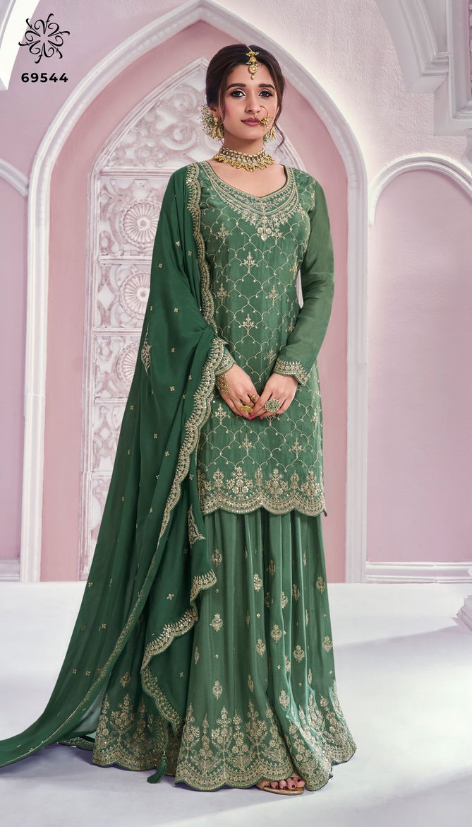 Rangrasiya By Vinay Kuleesh Chinon Wedding Wear Salwar Kameez Wholesale Online
